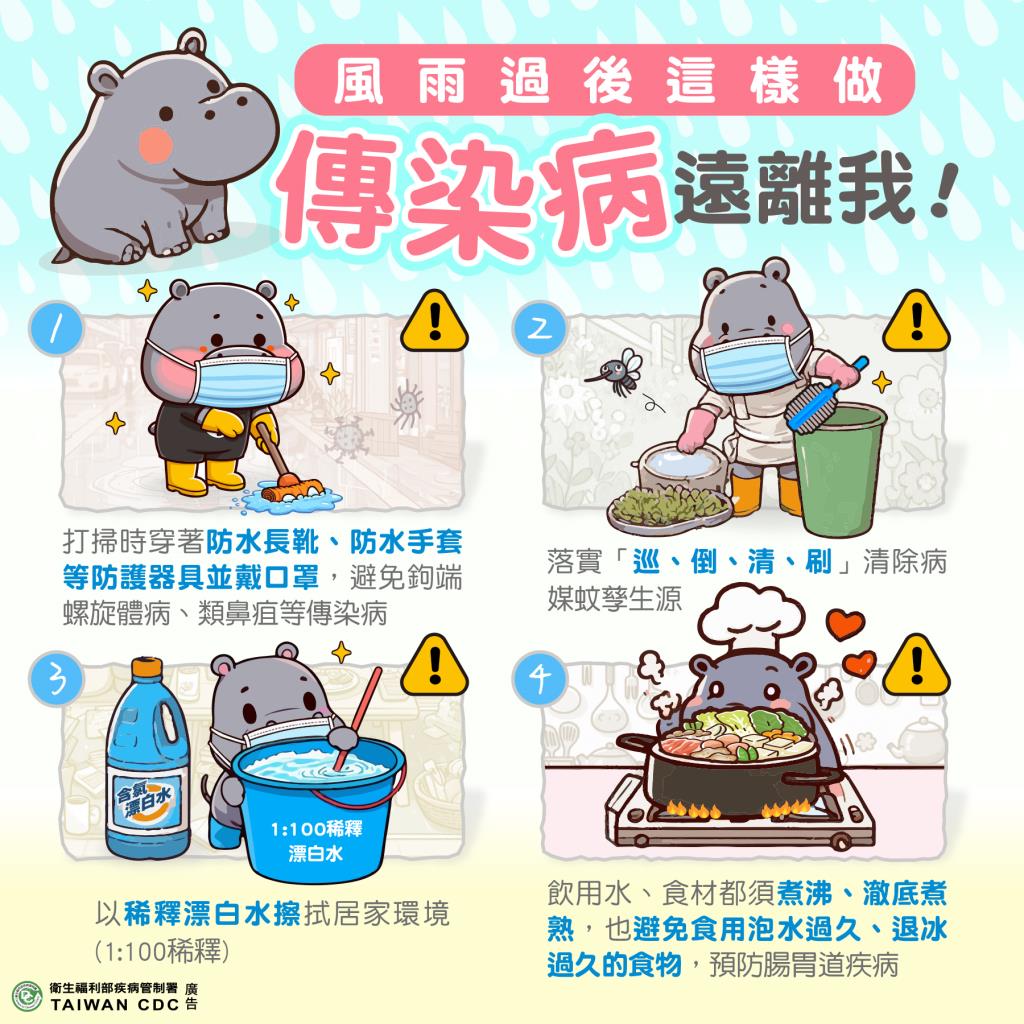風雨過後預防傳染病