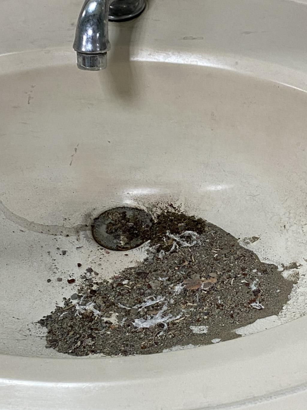 [宣導]請勿隨意傾倒廢棄物於廁所洗手台