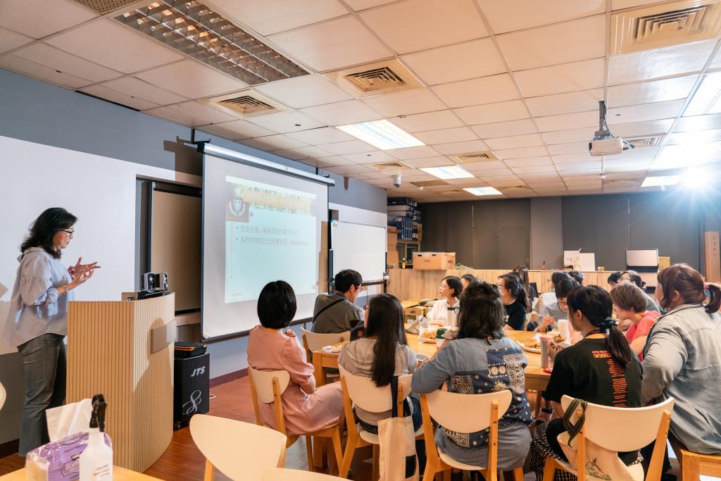 長榮大學午餐共學交流  秘書長管美燕：宣傳要以心傳心、以人傳人