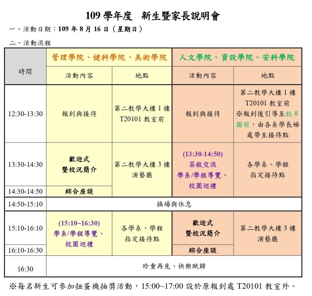 讓新生認識校園  長榮大學16日舉辦家長說明會