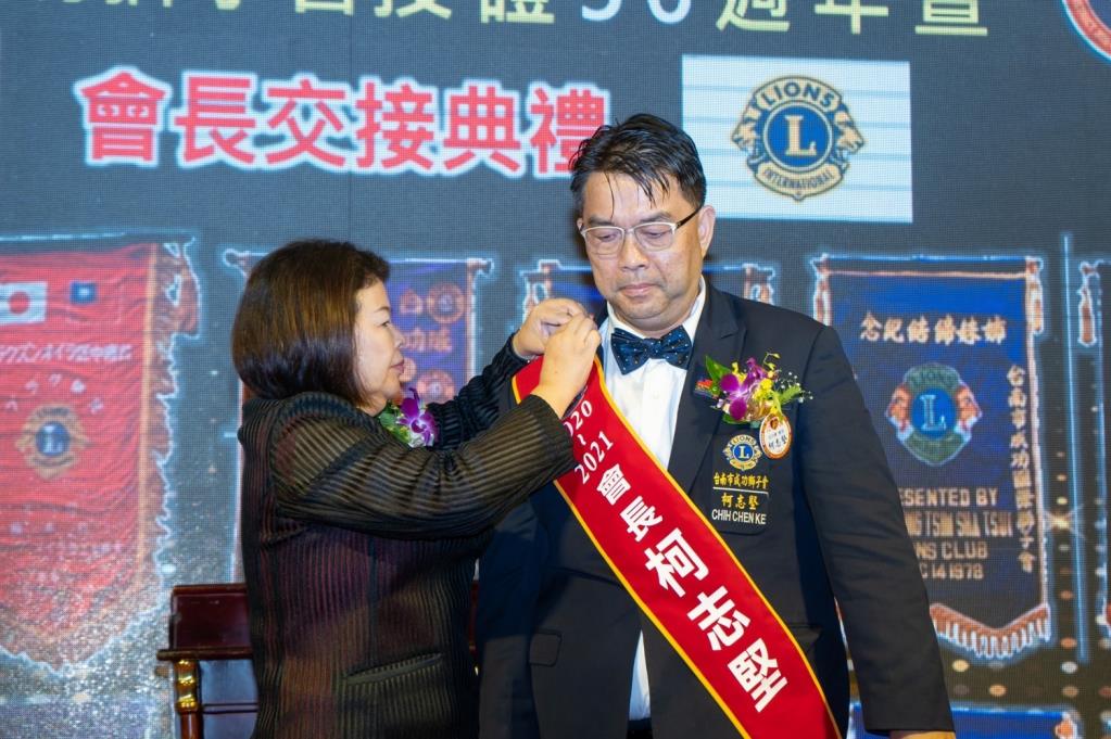 柯志堅擔任國際獅子會台灣總會台南市成功獅子會會長