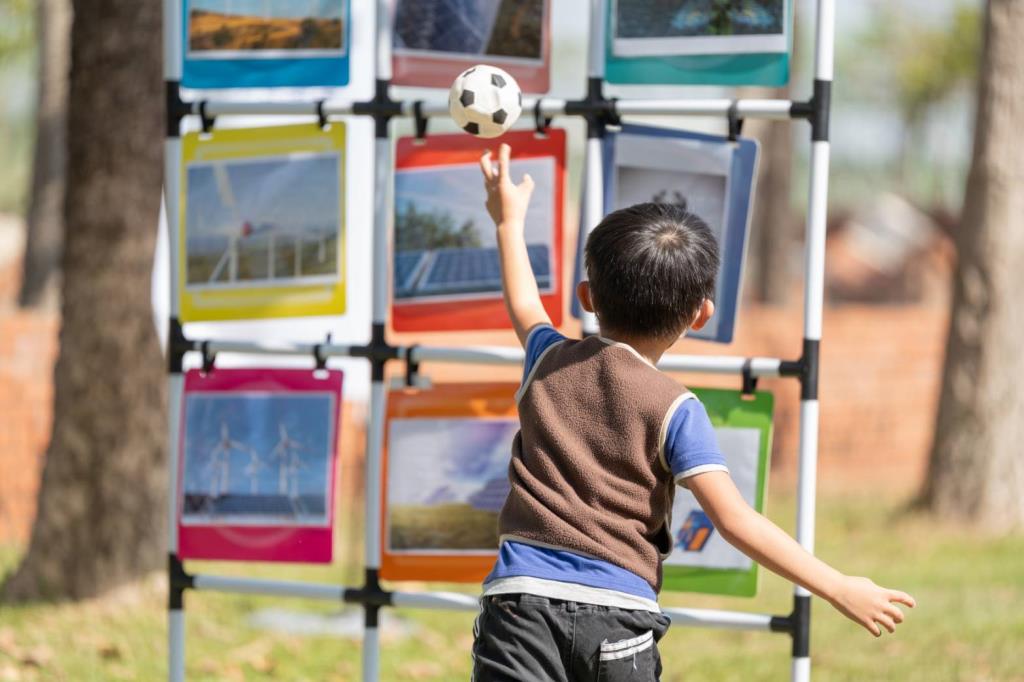 活動現場提供綠能遊戲區讓大人小孩動動手動動腦，增添許多趣味性