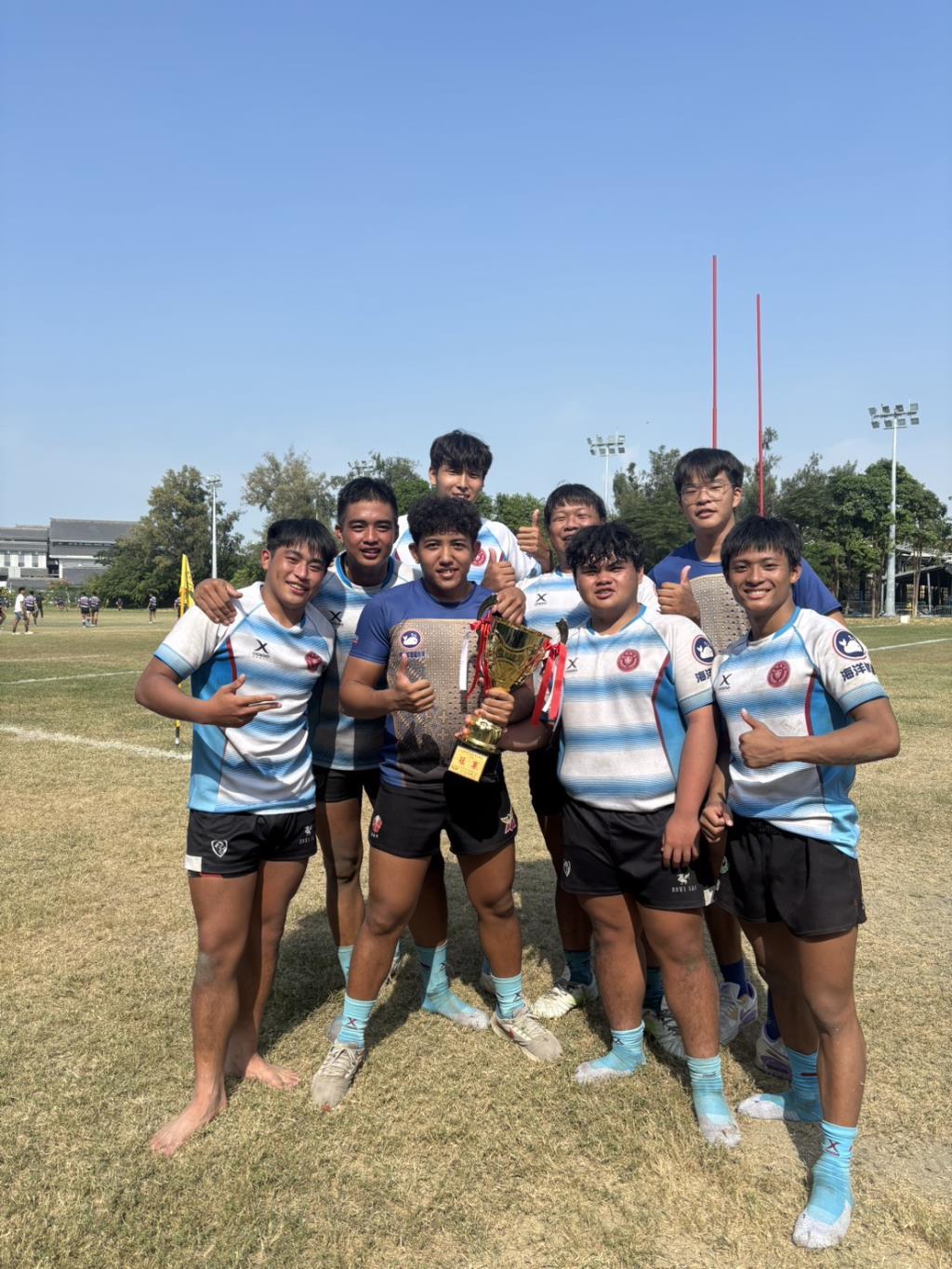運競系橄欖球代表隊於「114年全國橄欖球聯賽」公開組交流賽中贏得冠軍