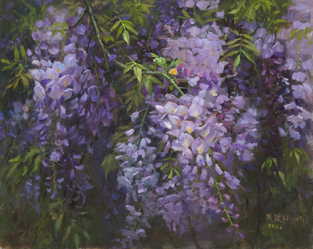 作品《紫藤詩情》