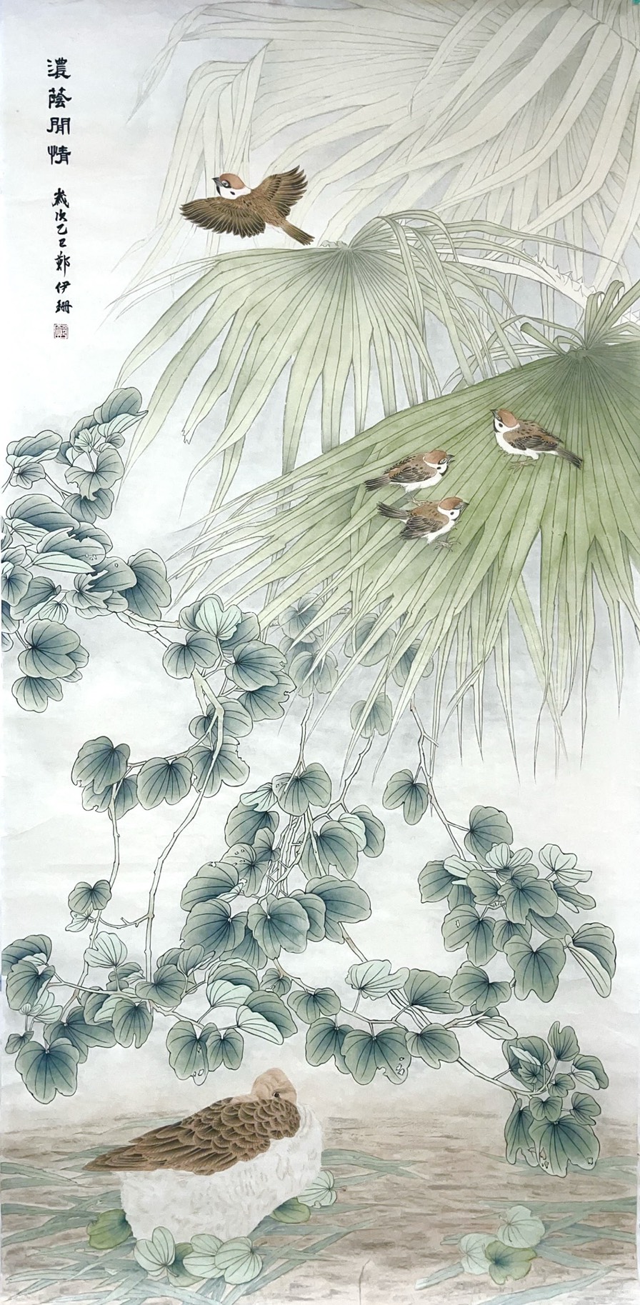 鄭伊珊同學工筆花鳥作品