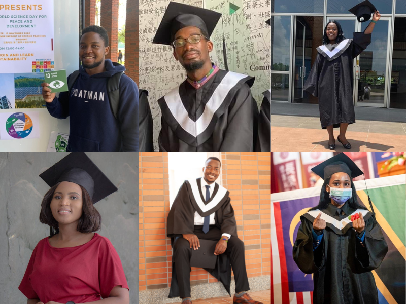 Six IPSD graduates of CJCU from Tanzania in East Africa received MOE and ICDF scholarships for advanced studies in Taiwan