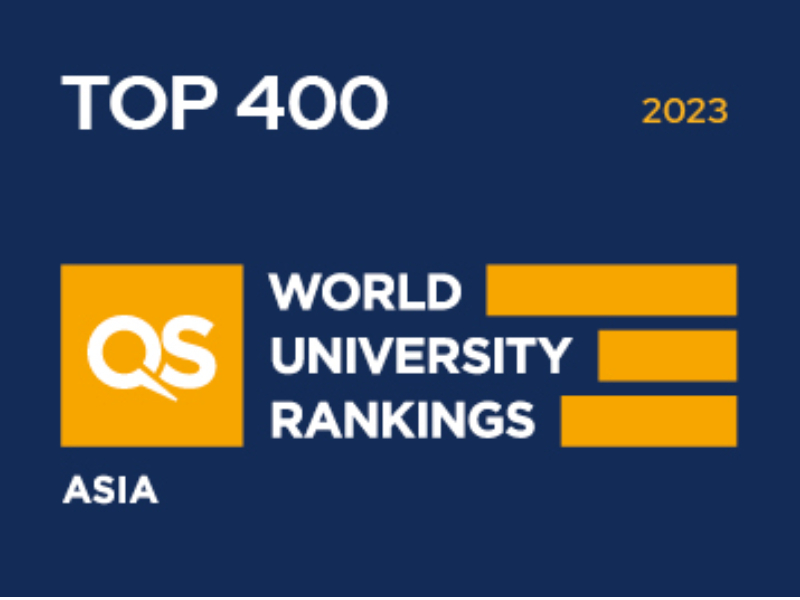CJCU ’s 351-400th in the 2023 QS Asia University Rankings