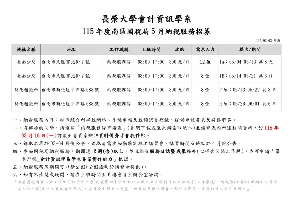 115納稅服務隊需求-公告用260304