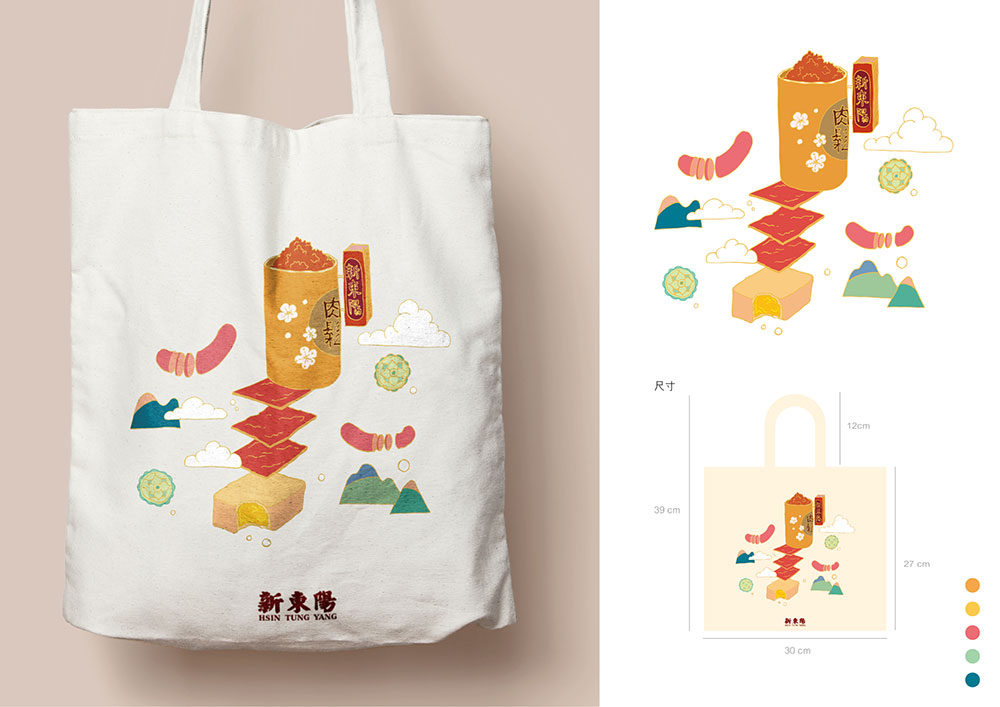 長榮大學媒體系學生吳可薇作品 獲新東陽商品化「食食刻刻環保袋」