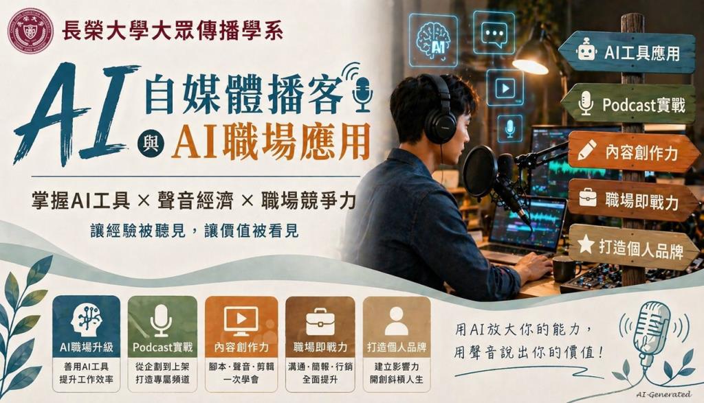 AI自媒體播客暨AI職場應用學分學程